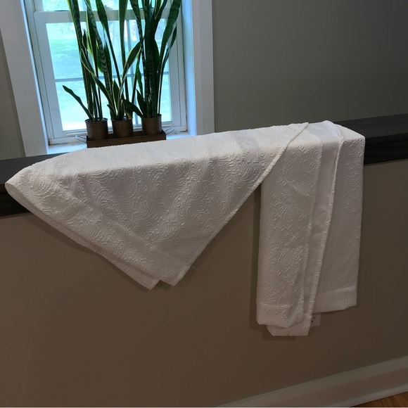 Peri home two (2) panels white window curtain. White on white pattern. - Picture 12 of 12